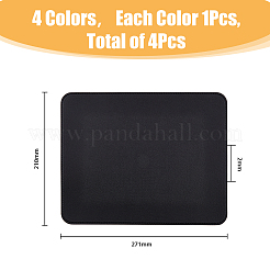 4Pcs 4 Colors PU Leather Mouse Pad&nbsp;AJEW-FH0003-49