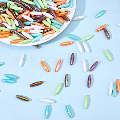 400Pcs Spagetti Beads Plating Acrylic Beads&nbsp;MACR-SC0002-63