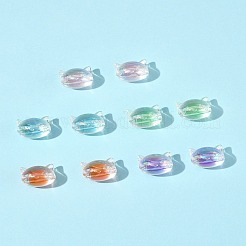 32Pcs UV Plating Rainbow Iridescent Acrylic Beads&nbsp;OACR-FS0002-16