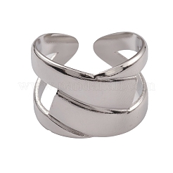 Non-Tarnish 304 Stainless Steel Cuff Rings&nbsp;RJEW-G285-64P