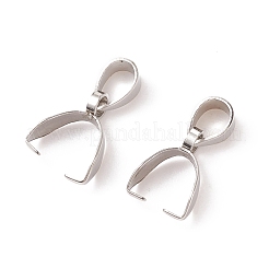 Non-Tarnish 201 Stainless Steel Pendant Pinch Bails&nbsp;STAS-P223-16P-C