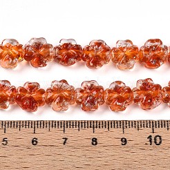 Luminous Handmade Gold Foil Glass Beads Strands&nbsp;FOIL-N029-01C