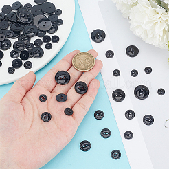 120Pcs 6 Styles 2-Hole Resin Buttons&nbsp;FIND-DR0001-45B