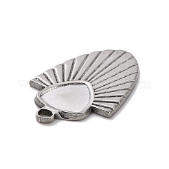 Non-Tarnish 304 Stainless Steel Pendant Cabochon Settings&nbsp;STAS-E169-28P