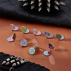 10Pcs 304 Stainless Steel Vortex Cuff Earrings&nbsp;EJEW-UN0002-76MC