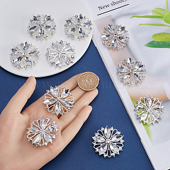 10Pcs 3-Hole Alloy Rhinestone Button&nbsp;BUTT-GF0003-55