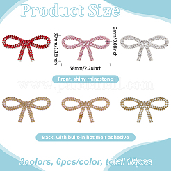 18Pcs 3 Colors Hot Glue & Rhinestone Sequin Patches&nbsp;PATC-FG0002-51