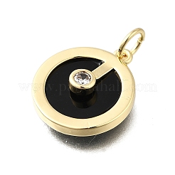 Brass Micro Pave Cubic Zirconia Pendants&nbsp;X-KK-S523-11G