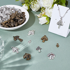 120Pcs 12 Styles Tibetan Style Alloy Pendants&nbsp;TIBEP-ME0001-10