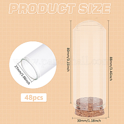 48 Sets Empty Glass Test Tubes&nbsp;AJEW-BC0009-76