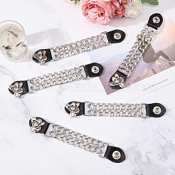 5Pcs Iron & Imitation Leather Waistcoat Extension Chain&nbsp;FIND-CA0009-87A