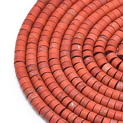 Natural Red Jasper Beads Strands&nbsp;G-P575-B22-4x2mm