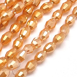 Electroplate Glass Beads Strands&nbsp;EGLA-J013-4X6mm-FM4