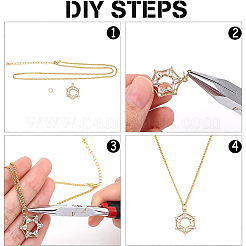 9Pcs 9 Style Brass Chain Necklaces Set for Men Women&nbsp;NJEW-BC0001-08
