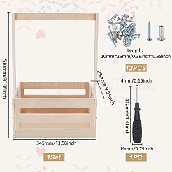 1 Bag Hollow Rainbow Wooden Baby Shower Crates&nbsp;ODIS-UN0001-17