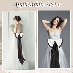 Detachable Polyester Big Bowknot for Garment Wedding Dress Accessories&nbsp;AJEW-WH20020-205G