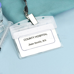 24Pcs 2 Styles Plastic ID Name Card Holder&nbsp;AJEW-FH0005-14