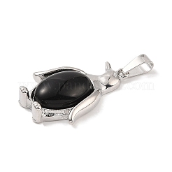 Natural Obsidian Pendants&nbsp;G-A224-02P-04