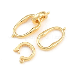 Brass Fold Over Clasps&nbsp;KK-H292-25G