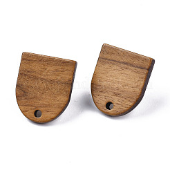 Walnut Wood Stud Earring Findings&nbsp;MAK-N032-011