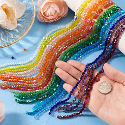21 Strands 21 Colors Transparent Electroplate Glass Beads Strands&nbsp;GLAA-TA0004-23
