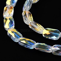Transparent Electroplate Glass Beads Strands&nbsp;GLAA-Q099-G01-06