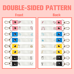 PU Leather & Cotton Name Marker Keychain&nbsp;AJEW-WH0514-034