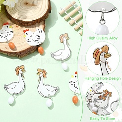 6Pairs 2 Styles Printed Acrylic Pendants&nbsp;OACR-YW0004-57-1