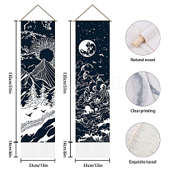 Moon & Sun Pattern Polyester Decorative Wall Tapestrys&nbsp;AJEW-WH0399-020