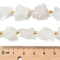 Electroplated Natural Druzy Agate Beads Strands&nbsp;G-G289-02B