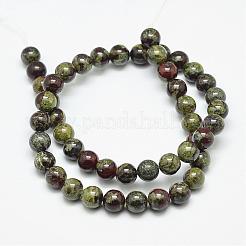 Natural Dragon Blood Beads Strands&nbsp;G-N0224-01-8mm