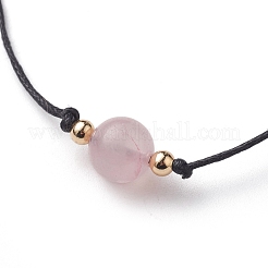Natural Rose Quartz Beaded Necklaces&nbsp;NJEW-JN03099-03