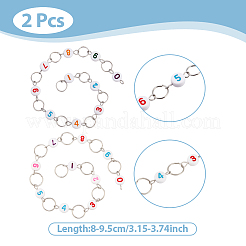 Number 0~9 Acrylic Beaded Knitting Row Counter Chains&nbsp;HJEW-NB00129