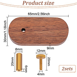 2 Sets Tabletop Wood Price Display Cards&nbsp;AJEW-FG0002-86