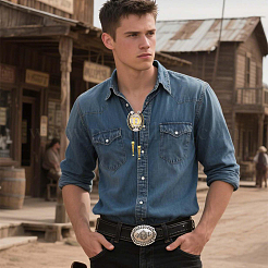 Cowboy Western Alloy Horseshoes & Letter Pendant Bolo Tie Necklaces&nbsp;NJEW-WH20014-02D
