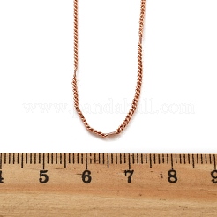 Brass Curb Chains Necklaces for Women&nbsp;NJEW-D302-18RG