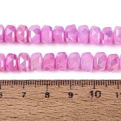 Electroplate Crackle Imitation Jade Glass Beads Strands&nbsp;EGLA-Q135-01A-C10