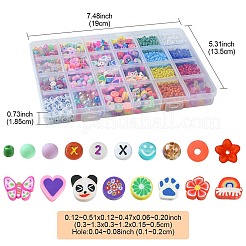 DIY Polymer Clay & Glass Seed & Acrylic Beads Making Finding Kits&nbsp;DIY-FS0006-38