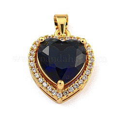 Rack Plating Brass Micro Pave Cubic Zirconia Pendants&nbsp;KK-H469-02G