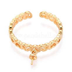 Heart Brass & Enamel Cup Peg Ring Settings&nbsp;LS-KK-N274-17G