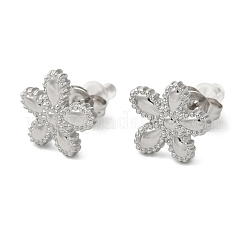 Non-Tarnish 304 Stainless Steel Embossing Stud Earrings&nbsp;EJEW-U001-06P-03