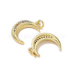 Brass Micro Pave Cubic Zirconia Pendants&nbsp;KK-Q068-48A-G