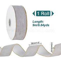 9M Single Face Velvet Ribbon with Gold Edge&nbsp;OCOR-WH0092-09A