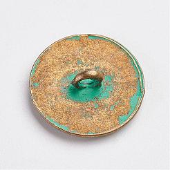 Tibetan Style Alloy Shank Buttons&nbsp;PALLOY-F187-60ABG