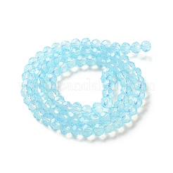 Baking Paint Transparent Glass Beads Strands&nbsp;DGLA-A034-J6MM-D08