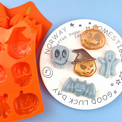 Halloween Theme Silicone Molds&nbsp;SOAP-PW0001-128