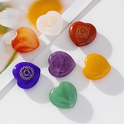 7Pcs Natural Gemstone Healing Ornament&nbsp;PW-WG63672-01