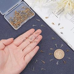 200Pcs 4 Style 304 Stainless Steel Screw Eye Pin Peg Bails&nbsp;STAS-UN0024-94