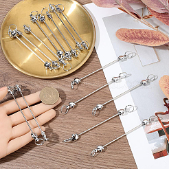 24Pcs Stainless Steel Beadable Keychain Bar for Jewelry Making DIY Crafts&nbsp;AJEW-SC0031-55A