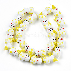 Handmade Lampwork Beads Strands&nbsp;LAMP-N021-43J